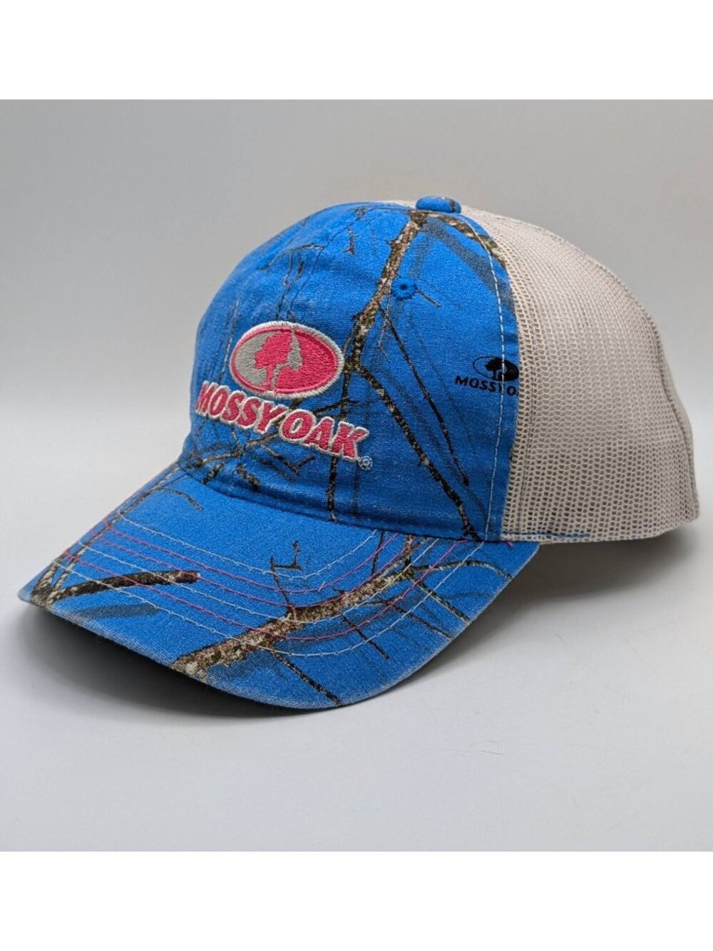 Mossy Oak Apparel Baseball Cap Hat Adjustable Strap Back Blue Pink Hunting